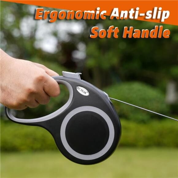 Retractable Dog Leash 26 FT, Heavy Duty Dog Leash for Dogs up to 110lbs, Strong - Picture 6 of 7